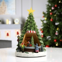 Светодиодная фигура &laquo;Рождественская ель&raquo; 22 &times; 34 &times; 22 см, полистоун, батарейки ААх3 (не в комплекте), USB, свечение мульти