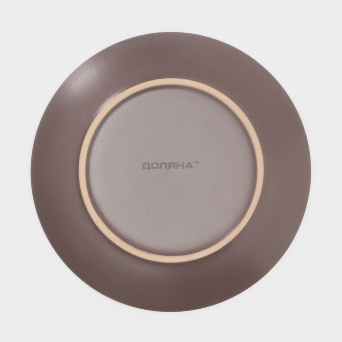 Набор тарелок керамических Доляна &laquo;Пастель&raquo;, 18 предметов: 6 тарелок d=19 см, 6 тарелок d=27 см, 6 мисок d=19 см, цвет коричневый