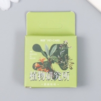 Наклейки для творчества "Ботанический сад" набор 46 шт 4,4х4,4х1,1 см