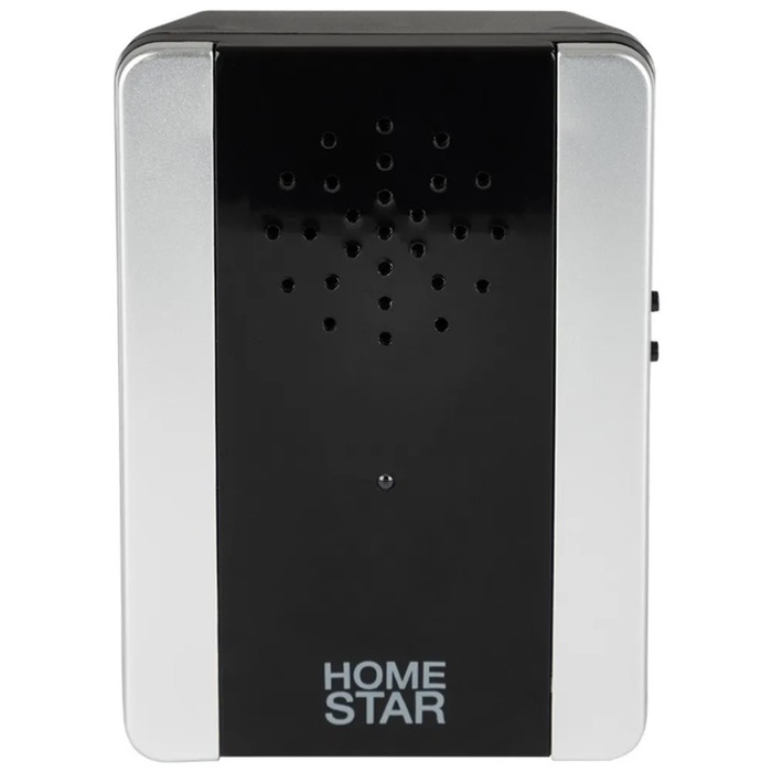 Звонок HomeStar HS-0117, беспроводной, 8,6 МВт, 38 мелодий, 80-90дБ, r=100м, чёрный Звонок HomeStar HS-0117, беспроводной, 8,6 МВт, 38 мелодий, 80-90дБ, r=100м, чёрный