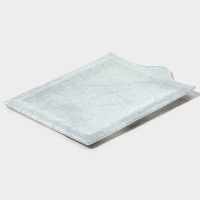 Блюдо стеклянное сервировочное Magistro &laquo;Мрамор&raquo;, 26,5&times;17,5&times;2 см, цвет белый