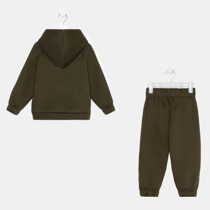 Костюм детский с начёсом (толстовка, брюки) KAFTAN Костюм детский с начёсом (толстовка, брюки) KAFTAN "Basic line" р.34 (122-128), хаки