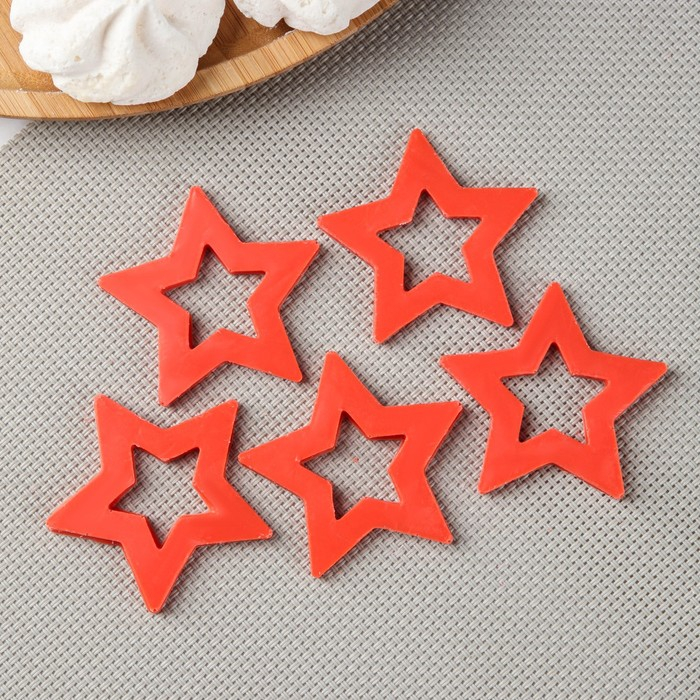 Силиконовая форма &laquo;Звёзды для шоколада&raquo;, 5,5&times;4,5 см, цвет прозрачный