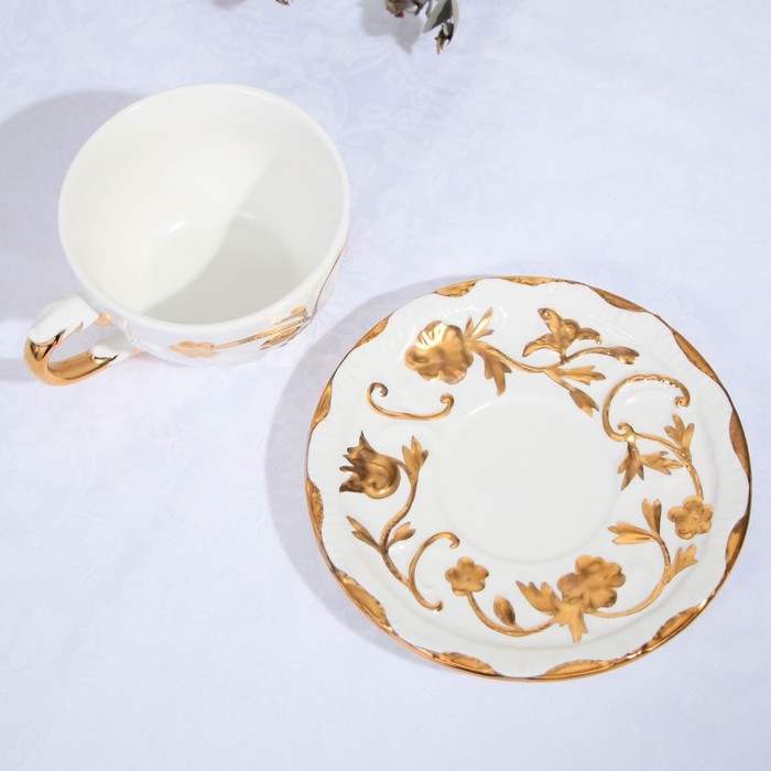 Чайная пара фарфор &laquo;Соната&raquo; чашка 200 мл, блюдце ⌀ 16 см