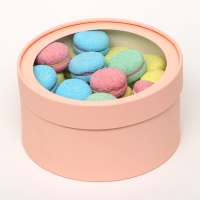 Набор 2 в 1 круглых коробок с окном, персиковый, 21 х 11 - 18 х 10 см Набор 2 в 1 круглых коробок с окном, персиковый, 21 х 11 - 18 х 10 см