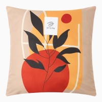 Декоративная наволочка ЭтельTropical night 45 х 45 см, полиэстер, велюр