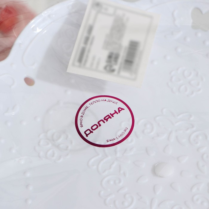 Блюдо для торта и пирожных 2-х ярусное Доляна &laquo;Вивьен&raquo;, d=22 см, 36&times;22&times;19,5 см, цвет белый