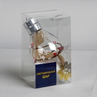 Ёлочный шар &laquo;Новый год&raquo;, батарейки, 5 LED, свечение тёплое белое