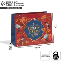 Пакет подарочный новогодний ламинированный &laquo;Пора чудес&raquo;, MS 18 х 23 х 10 см, Новый год