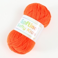 Пряжа 100% акрил "Softy Kids" 90м ±5м 50 гр цвет 07 морковный Пряжа 100% акрил "Softy Kids" 90м ±5м 50 гр цвет 07 морковный