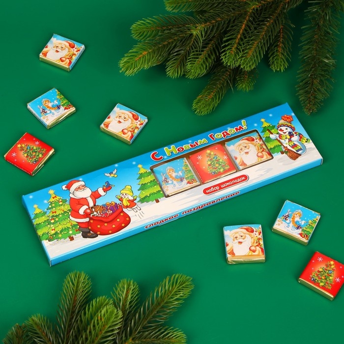 Фигурный шоколад  "Зимняя сказка" набор, 35 г