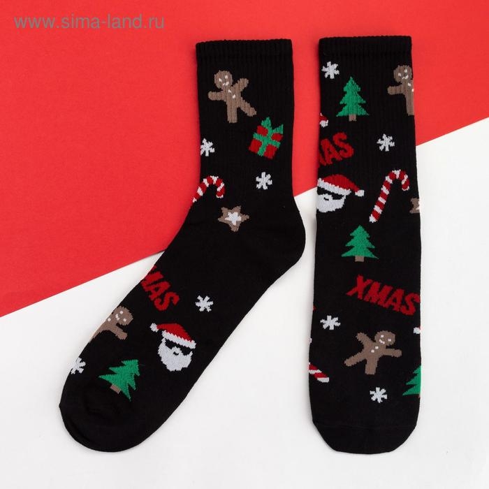 Носки мужские KAFTAN Носки мужские KAFTAN "Новогодние" размер 41-44 (27-29 см), цвет чёрный