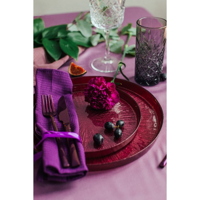 Блюдо сервировочное &laquo;Кувшинка&raquo;, d=28 см, цвет красный