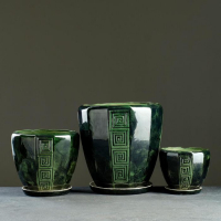 Набор горшков 3 шт. "Спарта" зеленый: 11,5л, 5,л, 1,8л Набор горшков 3 шт. "Спарта" зеленый: 11,5л, 5,л, 1,8л