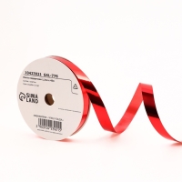 Лента для декора и подарков металлик, 1,2см х 45м, красная Лента для декора и подарков металлик, 1,2см х 45м, красная