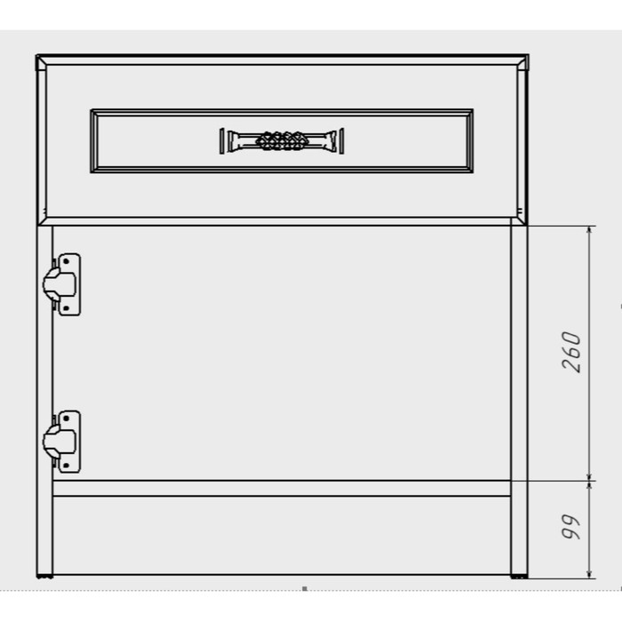 Тумба прикроватная Ливерпуль 08.146, 500х413х533, Белый/Ясень ваниль