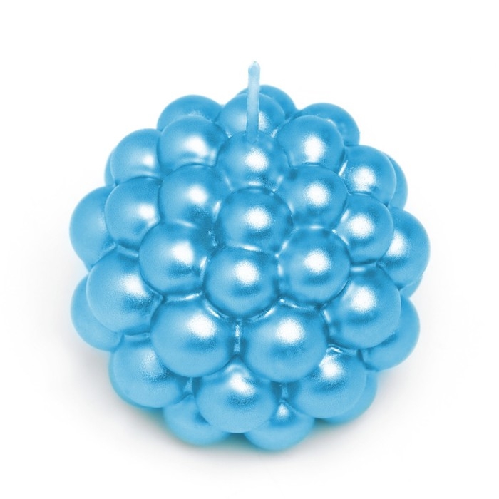 Свеча фигурная Свеча фигурная "Баблс" круглый, 5,5х5,5 см, бирюзовый,в коробке