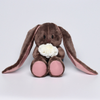 Мягкая игрушка &laquo;Li с белыми цветами&raquo;, заяц, 25 см