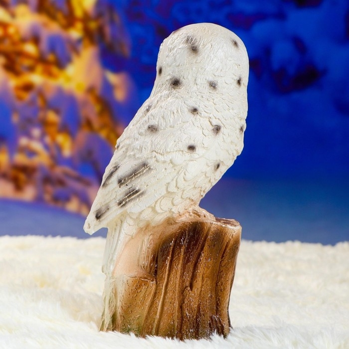 Садовая фигура Садовая фигура "Сова на пне" полярная, 28см