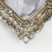 Фоторамка полистоун 10х15 см "Ампир" серебро 22,5х17,5 см