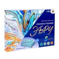Набор для творчества «Рисуем в технике Эбру» , формат А4 + шкатулка из дерева Набор для творчества «Рисуем в технике Эбру» , формат А4 + шкатулка из дерева