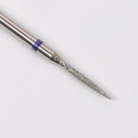 Фреза алмазная для маникюра «Игла», средняя зернистость, 1,2 × 10 мм, в пластиковом футляре Фреза алмазная для маникюра «Игла», средняя зернистость, 1,2 × 10 мм, в пластиковом футляре