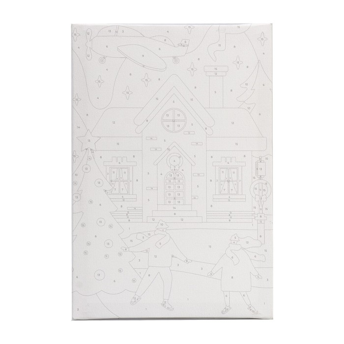 Картина по номерам на новый год на холсте с подрамником «Зимнее утро», 20 × 30 см Картина по номерам на новый год на холсте с подрамником «Зимнее утро», 20 × 30 см