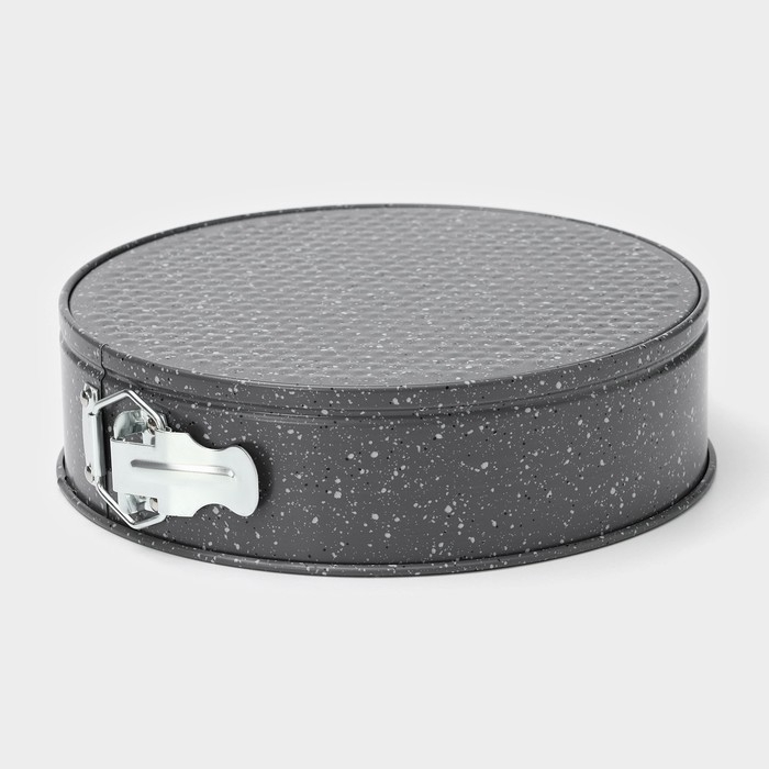 Форма Доляна для выпечки Элин &laquo;Мрамор&raquo;, 24&times;6,5 см, съёмное дно, антипригарное покрытие, цвет серый