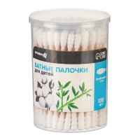 Ватные палочки в тубе 100 шт., наконечник - спираль, хлопок/бамбук(стик) Ватные палочки в тубе 100 шт., наконечник - спираль, хлопок/бамбук(стик)