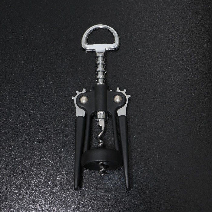 Штопор Доляна &laquo;Профи&raquo;, 19 см, цвет чёрный