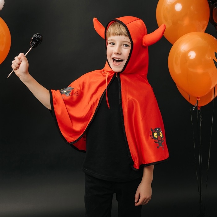 Карнавальный набор &laquo;Милый чертёнок&raquo;: плащ с капюшоном и жезл