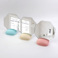 Зеркало настольное, зеркальная поверхность 17 &times; 18 см, цвет МИКС