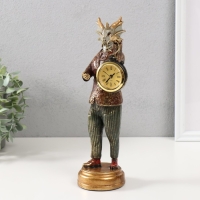 Сувенир полистоун с часами "Золотистый дракон" 9,5х8,5х28 см Сувенир полистоун с часами "Золотистый дракон" 9,5х8,5х28 см