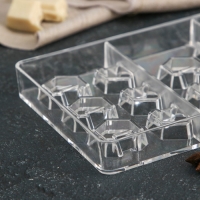 Форма для конфет и шоколада «Конструктор», 20×12×2,5 см, 14 ячеек 2,8×2,8×0,8 см, цвет прозрачный Форма для конфет и шоколада «Конструктор», 20×12×2,5 см, 14 ячеек 2,8×2,8×0,8 см, цвет прозрачный