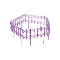 Ограждение декоративное, 25 &times; 180 см, 5 секций, пластик, сиреневое &laquo;Классика&raquo;