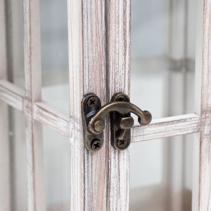 Подсвечник дерево Подсвечник дерево "Фонарь- окна" серый набор 3 шт 21,5х11,5х11,5 28,5х13,2х13,2 38х18х18 см 737234