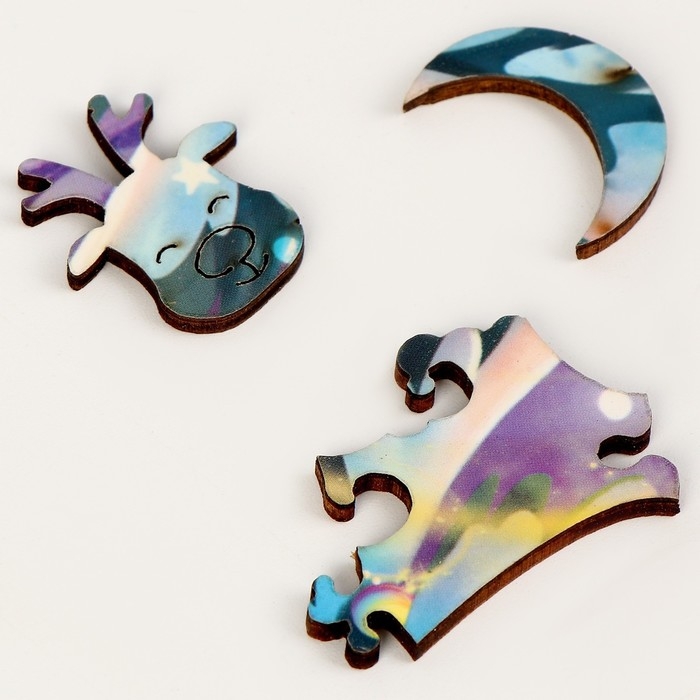 Новогодний пазл фигурный &laquo;Новый год! Волшебная ночь&raquo;, светящиеся детали