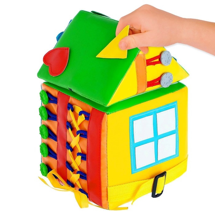 Мягкий модуль тактильный &laquo;Домик Малышок&raquo;, по методике Монтессори