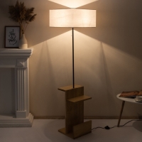 Торшер 19036/1 E27 40Вт черный-светлое дерево 40х51х151 см