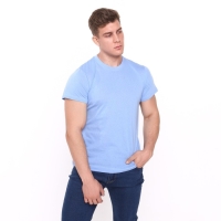 Футболка мужская однотонная, цвет светло-голубой, размер 48 Футболка мужская однотонная, цвет светло-голубой, размер 48
