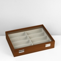 Подставка для украшений, дерево, 8 ячеек, 34,8&times;25,7&times;7,5 см, цвет серый