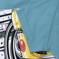 Футболка для мальчика, цвет серо-зелёный, рост 122 см