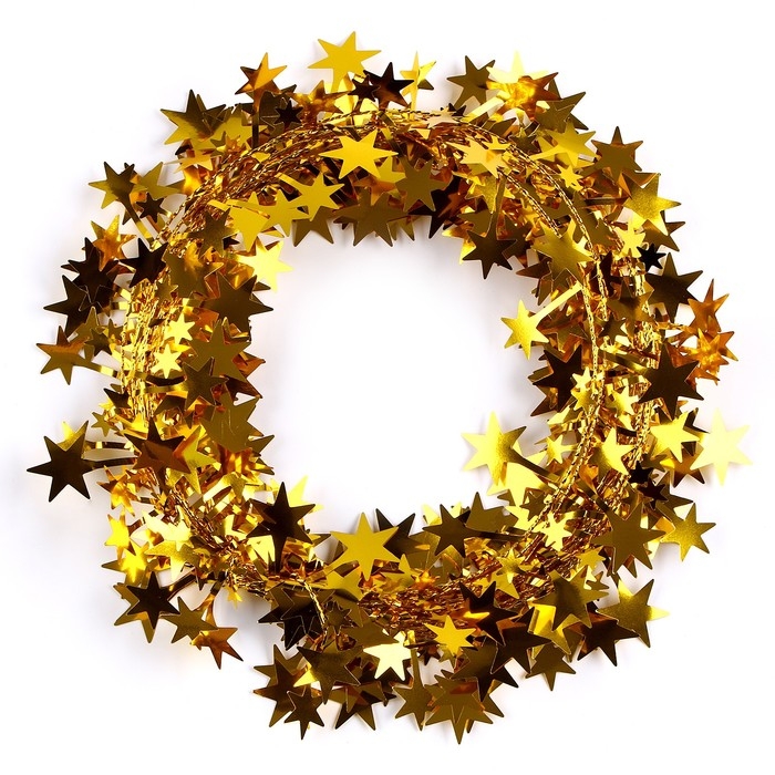 Новый год! Проволока для поделок и декора &laquo;Звёздочка&raquo; длина &mdash; 5 метров, цвет золотой