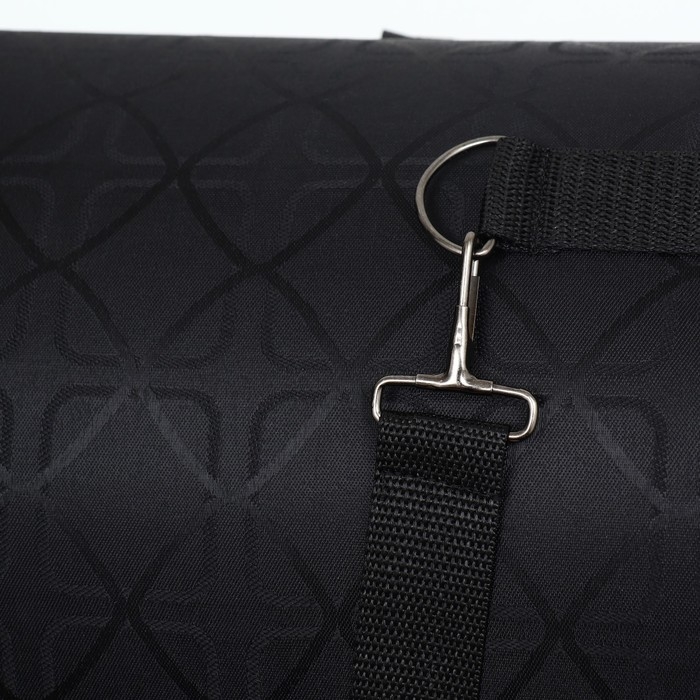 Сумка - переноска для животных "Люкс", ПВХ, жаккард, 49 х 30 х 35 см, чёрная