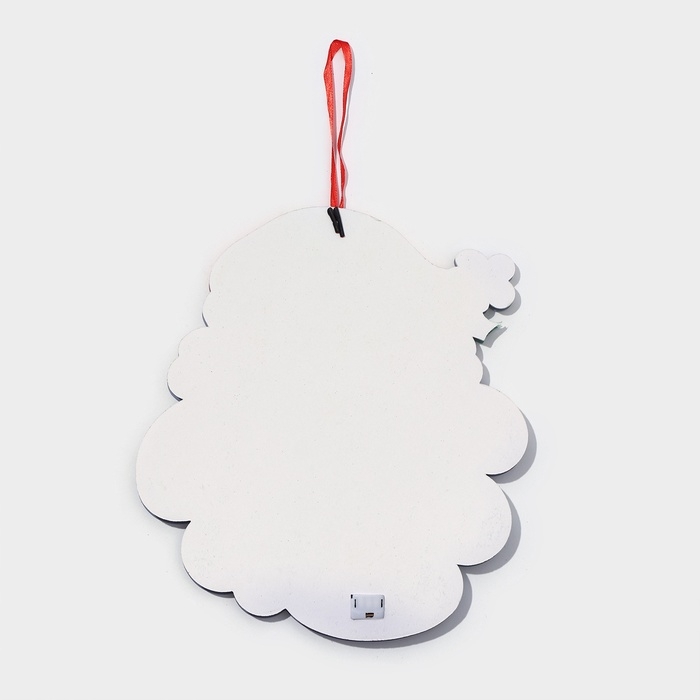 Декоративное светящиеся украшение (подвеска) Декоративное светящиеся украшение (подвеска) "Дедушка мороз" 30,5х27,5 см