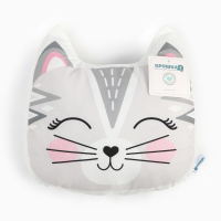 Подушка декоративная Крошка Я &laquo;Киса&raquo;, 35х32 см, велюр, 250гр/м2