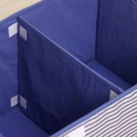 Короб стеллажный для хранения &laquo;Полосы&raquo;, 44,5&times;30&times;24,5 см, цвет синий