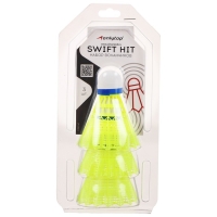Волан для бадминтона ONLYTOP SWIFT HIT, 3 шт., пластик, цвет жёлтый Волан для бадминтона ONLYTOP SWIFT HIT, 3 шт., пластик, цвет жёлтый