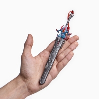 Сувенирное оружие подвесное мини "Меч Асура", брелок, 21 см, серебристый с красным Сувенирное оружие подвесное мини "Меч Асура", брелок, 21 см, серебристый с красным