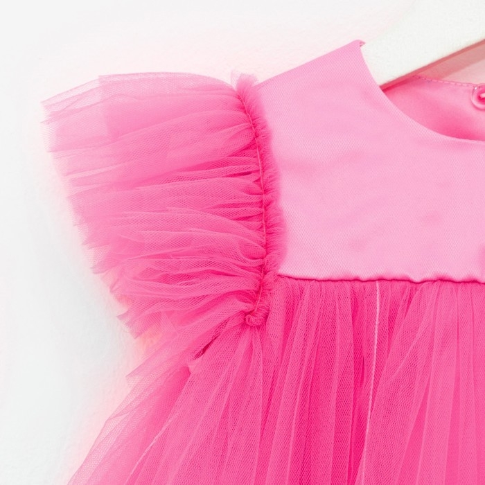 Платье для девочки с пышной юбкой KAFTAN, рост 110-116, цвет ярко-розовый
